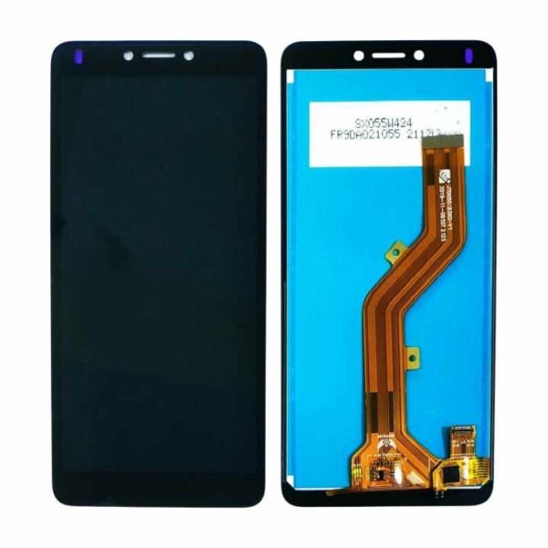 Display For Itel A46 Black (display glass combo folder) Mobile